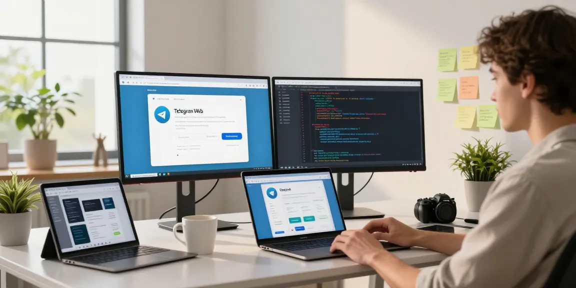 Explore the Telegram Web Version in a modern coding workspace.