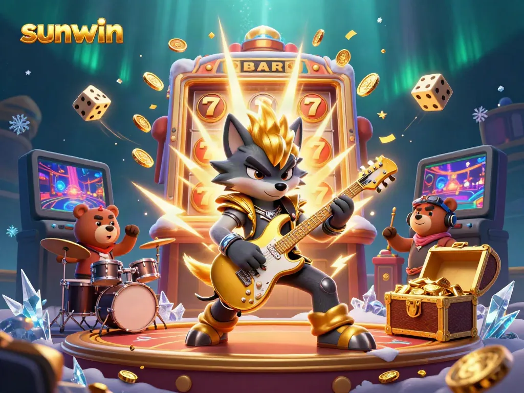 sunwin gamifies the casino experience with vibrant characters and a jackpot explosion of coins