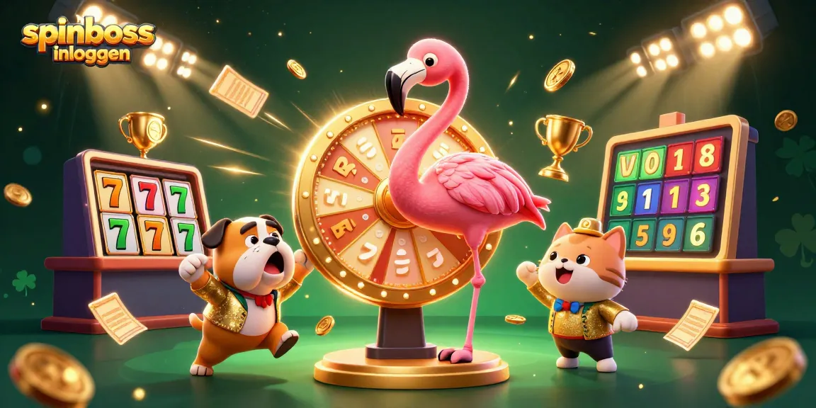 Experience thrilling spins and jackpots with spinboss inloggen in this vibrant casino illustration.